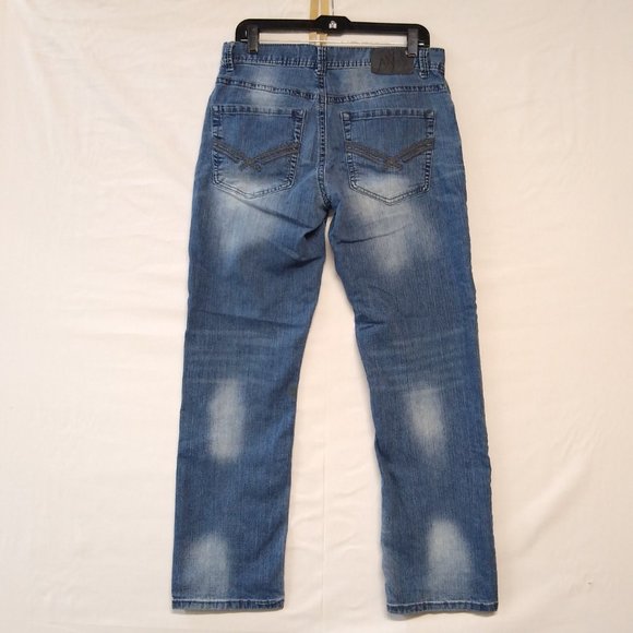 TK Axel Harwinton Low Rise Slim Straight Distressed Men 32x32 Jeans AX41005-57S - Picture 4 of 11